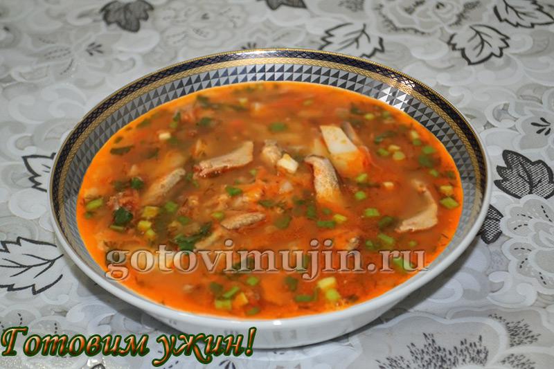Суп с рыбными консервами (в томате)